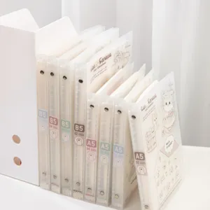 Cute Cat Sonata Loose Leaf Notebook B5 A5 Refillable Planner Journal Frosted PP Cover Student Stationery