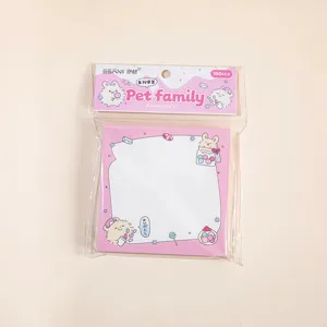 Blocco note con motivi di cartoni animati, 100pz carta portatile carina per uso quotidiano.