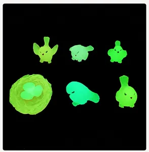 Glow in the dark miniature bird figurines set for micro landscape potted plant desk decor.