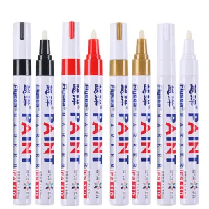 Rotulador de Pintura Metálica Colorido Bolígrafo de Graffiti Permanente Impermeable para DIY Roca Madera Vidrio Cerámica Plástico Metal Reparación
