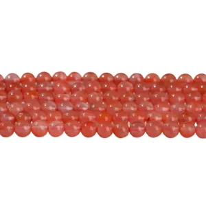 Perles rondes en agate rouge naturelle pour la création de bijoux DIY artisanaux