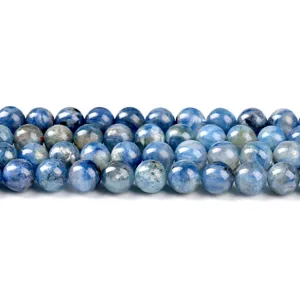 Natural Blue Kyanite Loose Beads For Jewelry Making Round Faceted Natural Gemstone Beads Handmade DIY Bracelet Necklace Accessories