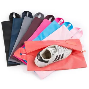 Waterproof travel shoe bag portable sneaker storage organizer with zipper handle multi colors