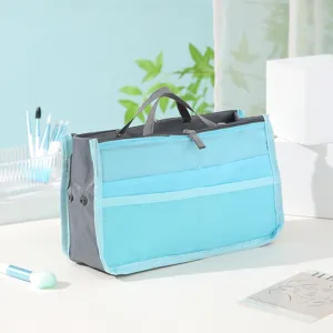 Multifunktionaler Organizer Einsatztasche, tragbare Kosmetik Aufbewahrungstasche mit Griff.