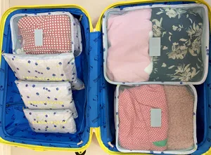 Set de 6 cubos de embalaje, organizadores de equipaje de viaje, bolsas de malla para ropa.