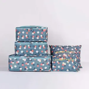 Ensemble de Sacs de Rangement de Voyage Multifonctionnels Tissu Oxford Cubes d'Emballage Organisateurs de Bagages Pour Vêtements