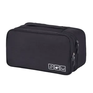 Waterproof cationic travel underwear storage bag, portable bra and socks organizer detail.