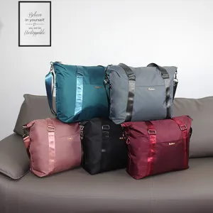 Waterproof travel storage duffel bag, multi-color large capacity portable shoulder luggage bag.