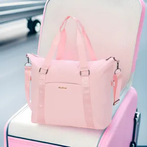 Large Capacity Nylon Travel Bag Water Resistant Lightweight Sport Duffel With Luggage Strap Sleeve For Women Men Weekend Bag