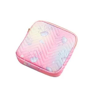 Waterproof Oxford Cloth Cosmetic Bag Quilted Travel Storage Organizer Portable Makeup Pouch For Women Daily Use