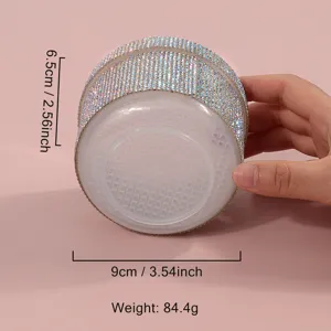 Ciotola per disinfezione unghie con strass da 9 cm con dimensioni e peso dettagliati