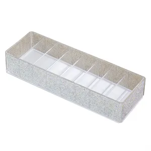 Joyero de lujo con 10 compartimentos y pedrería para anillos y pendientes organizador.