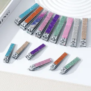 Luxuriöses Edelstahl Strass Nagelknipser Set Glitzer Maniküre Pflege Werkzeug Tragbares Pediküre Trimmen Set Für Den Täglichen Gebrauch Zuhause