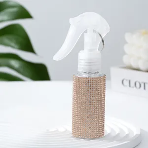 Luxuriöse Strass-Feinnebel-Sprühflasche für Haarstyling und Reisegebrauch