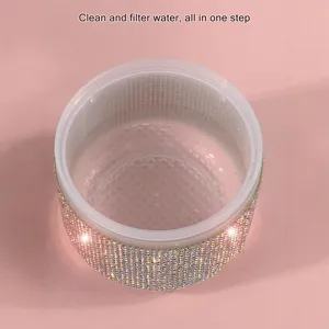 Ciotola per disinfezione con strass per la pulizia di strumenti e accessori per unghie