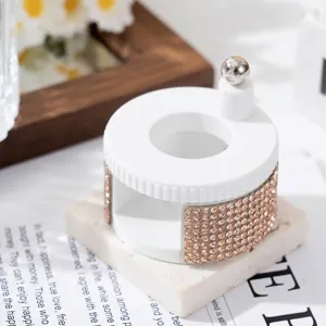 Strumento magnetico professionale per unghie occhi di gatto bianco con dettagli strass