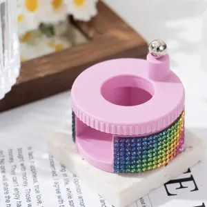 Potente strumento magnetico per nail art occhio di gatto con strass arcobaleno