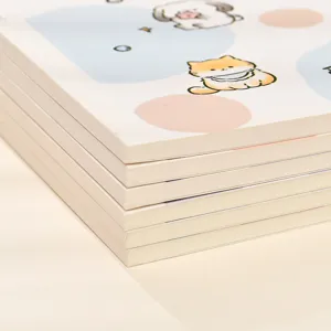 Schattig cartoon dier notitieboekje B5 studenten schrijfwaren minimalistisch gelinieerd dagboek