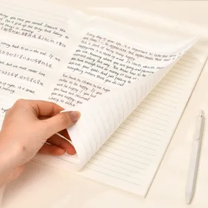 B5 gelijnd notitieboekje met handgeschreven notities, eenvoudig design voor studenten.
