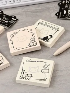 Blocco note gatto carino 100 fogli, memo pad non adesivo per studio scolastico e scrittura.