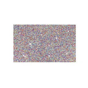 Close-up of multi-color self-adhesive rhinestone sheet with sparkling crystal finish