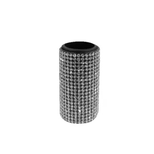 Sparkling rhinestone cylindrical lipstick holder and car mount for organized storage