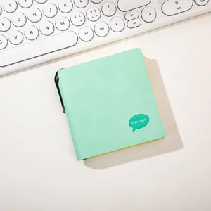 Portable mini pocket notebook with pen mint green cute memo pad for student daily study notes