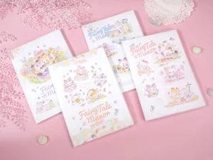 Joli cahier A5 avec couverture mate et pages lignées, papeterie mignonne pour les étudiants.