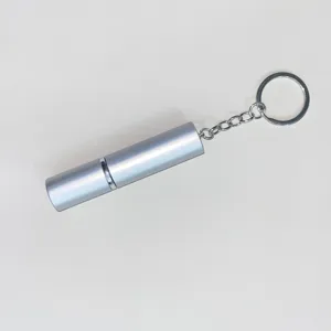 Atomizador de perfume recargable plateado de 5 ml con llavero para llevar de viaje
