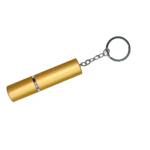 Mini atomizador de perfume recargable 5ml dorado con llavero portátil