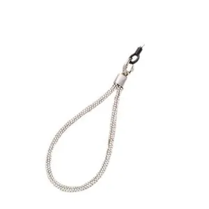 Luxury 6mm sparkling rhinestone wrist phone strap anti-loss lanyard chain for cases