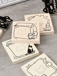 Blocs notes adesivi gatto carini 100 fogli cancelleria coreana estetica per scuola ufficio uso