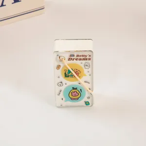 Blocco note memo flashcard in acrilico mini portabile con copertina cartone e elastico.