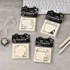 Blocco Note Tema Gatto Carino Stile Coreano Blocco Note Tascabile Non Adesivo Blocco Note Messaggio Studente Carta da Scrittura Cancelleria