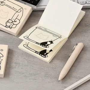 Blocco note gatto carino stile coreano 100 fogli tascabile blocco appunti messaggio carta