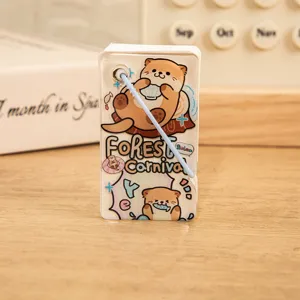 Blocco note memo in acrilico carino con cinturino elastico, mini tascabile portatile.