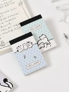 Simpatici mini foglietti adesivi con adorabili illustrazioni di gatti, perfetti per appunti.