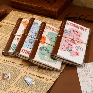Reise TN Notizbuch tragbares Vintage Tagebuch Set mit verschiedenen Einbänden für Planung.