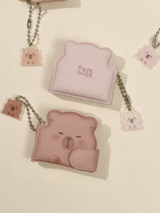 Cute capybara pendant mini notebook keychain soft silicone bag charm cute gift for women