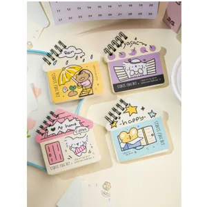 Korean INS style cute pet shaped coil mini pocket notebook portable memo pad set 4pcs