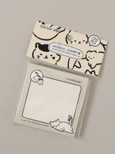 Süße Katzen Design Notizblock Memo Block 100 Blatt Schreibwaren Papier Details Ansicht