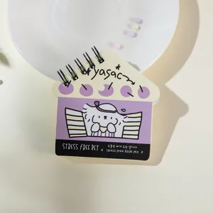 Korean INS style cute pet shaped coil notebook portable pocket notepad for daily memo.