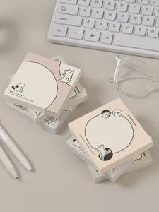 Niedliches Katzen Notizbuch Detail, 100 Blatt klebrige Notizen für den täglichen Gebrauch.