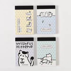 Mini Note Adesive Carine Gatto Cartoni Animati Blocchi Note Portatili Carta Promemoria Strappabile Cancelleria Kawaii Ufficio Scuola
