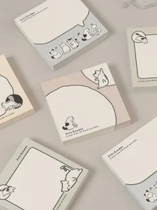 Süßes Katzen Design Haftnotiz Notizblock Detailansicht, ideal für tägliche Nachrichten und Notizen.