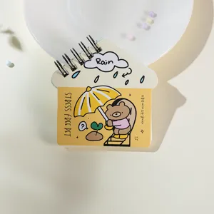 Korean INS style cute pet shape spiral mini notebook portable pocket memo pad lovely design.