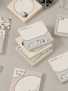 Süße Katzen Haftnotizen Notizblock 100 Blatt ästhetisches Briefpapier Set für Alltag