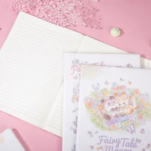 A5 mignon chat couverture givrée carnet ligné étud d'école papeterie journal scolaire