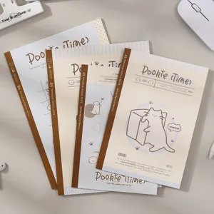 Minimalistische Ins Stijl Schattige Cartoon Dieren Gelijnde Notitieboekje Softcover Student Logboek