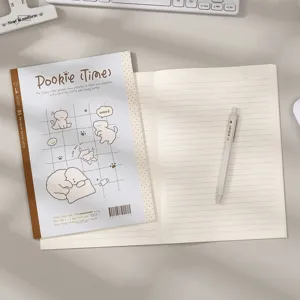 B5 gelijnd notitieboek, schattig hond design softcover dagboek, eenvoudig studenten notitieboek.